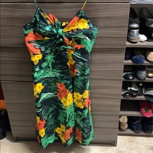 Tropical print dress